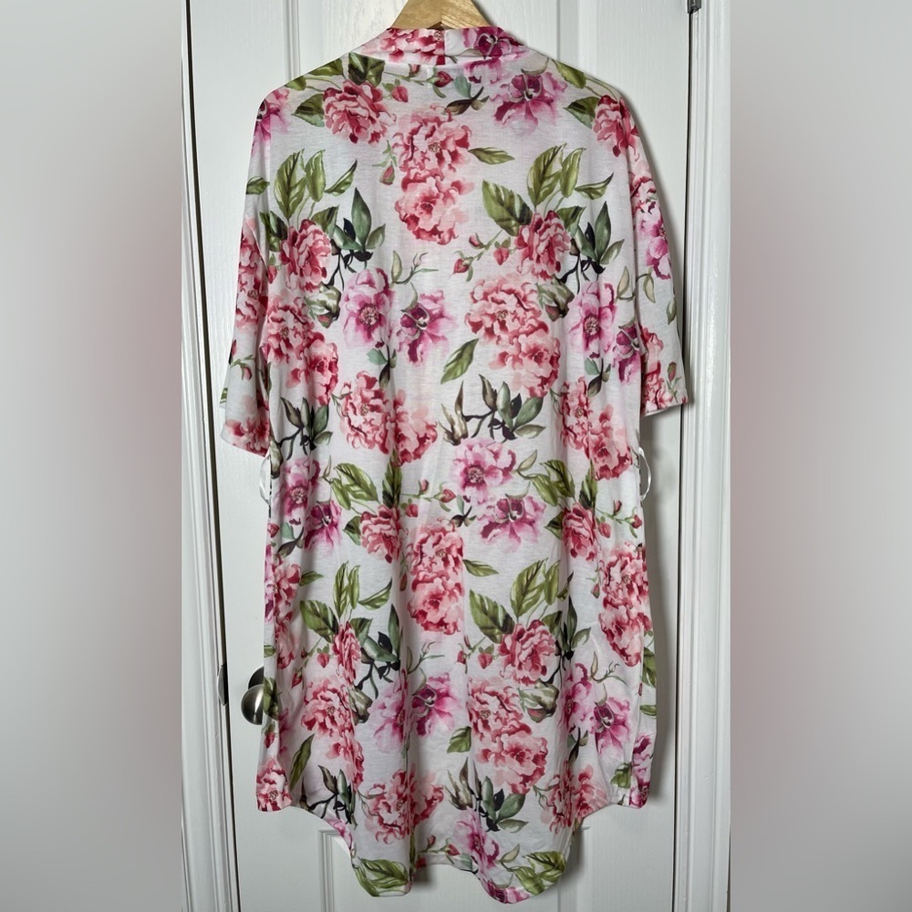 Show Me Your Mumu Brie Robe Garden Of Blooms White Pink Floral Size O/S - Picture 5 of 6